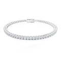 MONACO: 5 Total Carat Lab Diamond Tennis Bracelet 18k White Gold