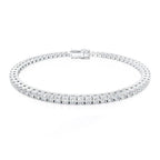 MONACO: 5 Total Carat Lab Diamond Tennis Bracelet 18k White Gold