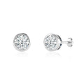 Beze Edge Lab Diamond Studs in 18k White Gold