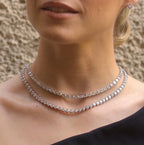 Celestial Double Strand Tennis Necklace
