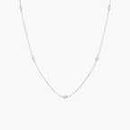 Knife-Edge Bezel Station Necklace