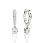 Solitaire Drop Huggie Hoop