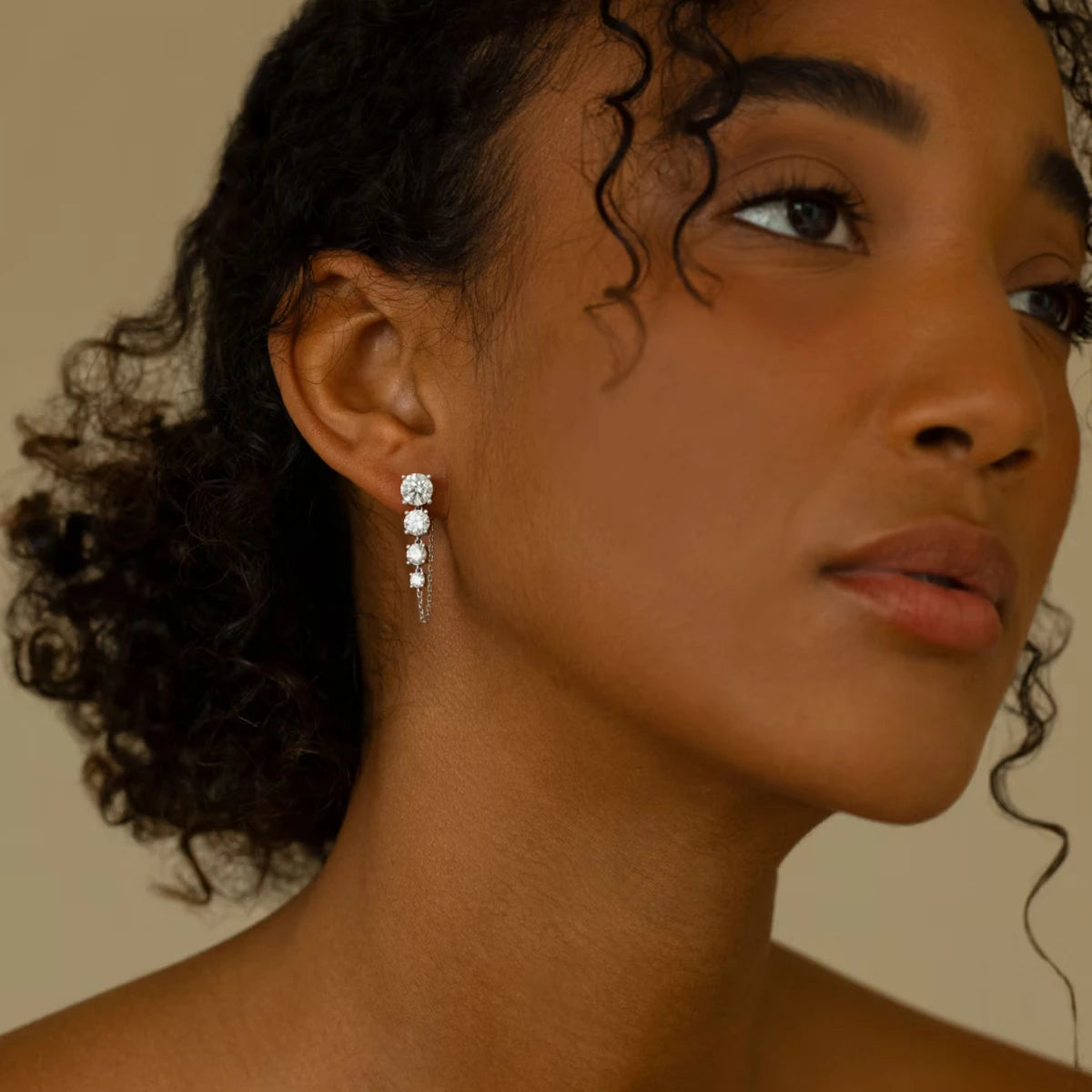 Linked Tennis Earring