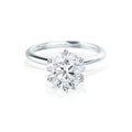 Round Lab Diamond 6-Prong Platinum Solitaire Ring
