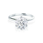 Round Lab Diamond 6-Prong Platinum Solitaire Ring
