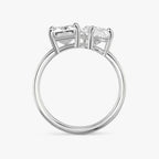 The Toi et Moi Emerald and Pear Yellow Gold Engagement Ring