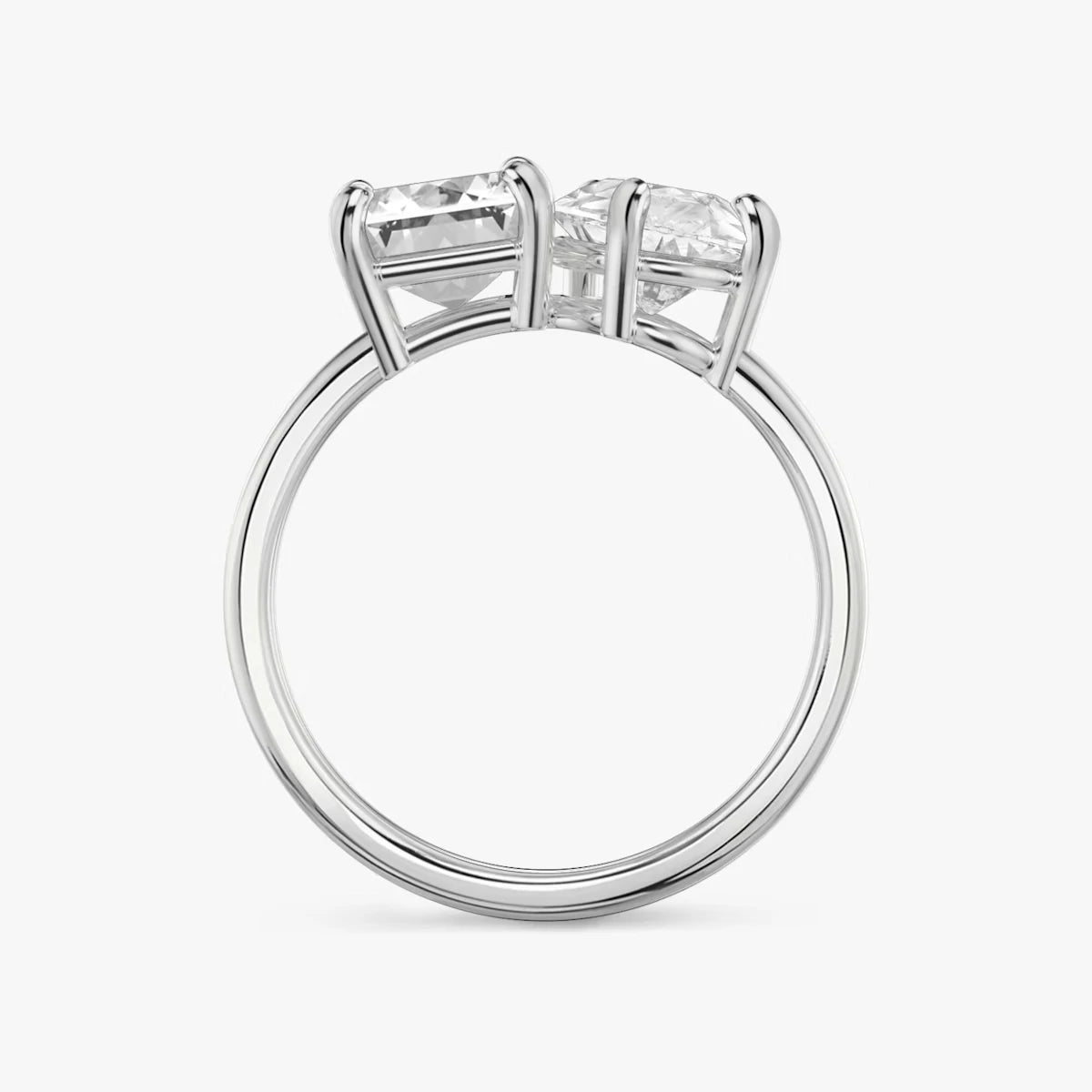 The Toi et Moi Emerald and Pear Yellow Gold Engagement Ring