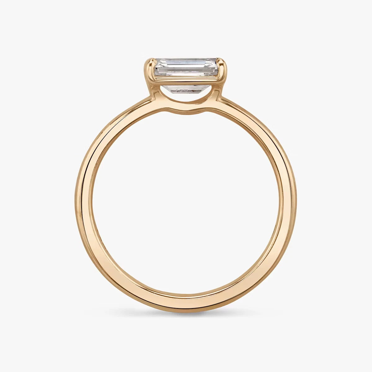 The Signature Emerald Yellow Gold Engagement Ring