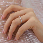 Round 18k Yellow Gold Pavé Eternity Band