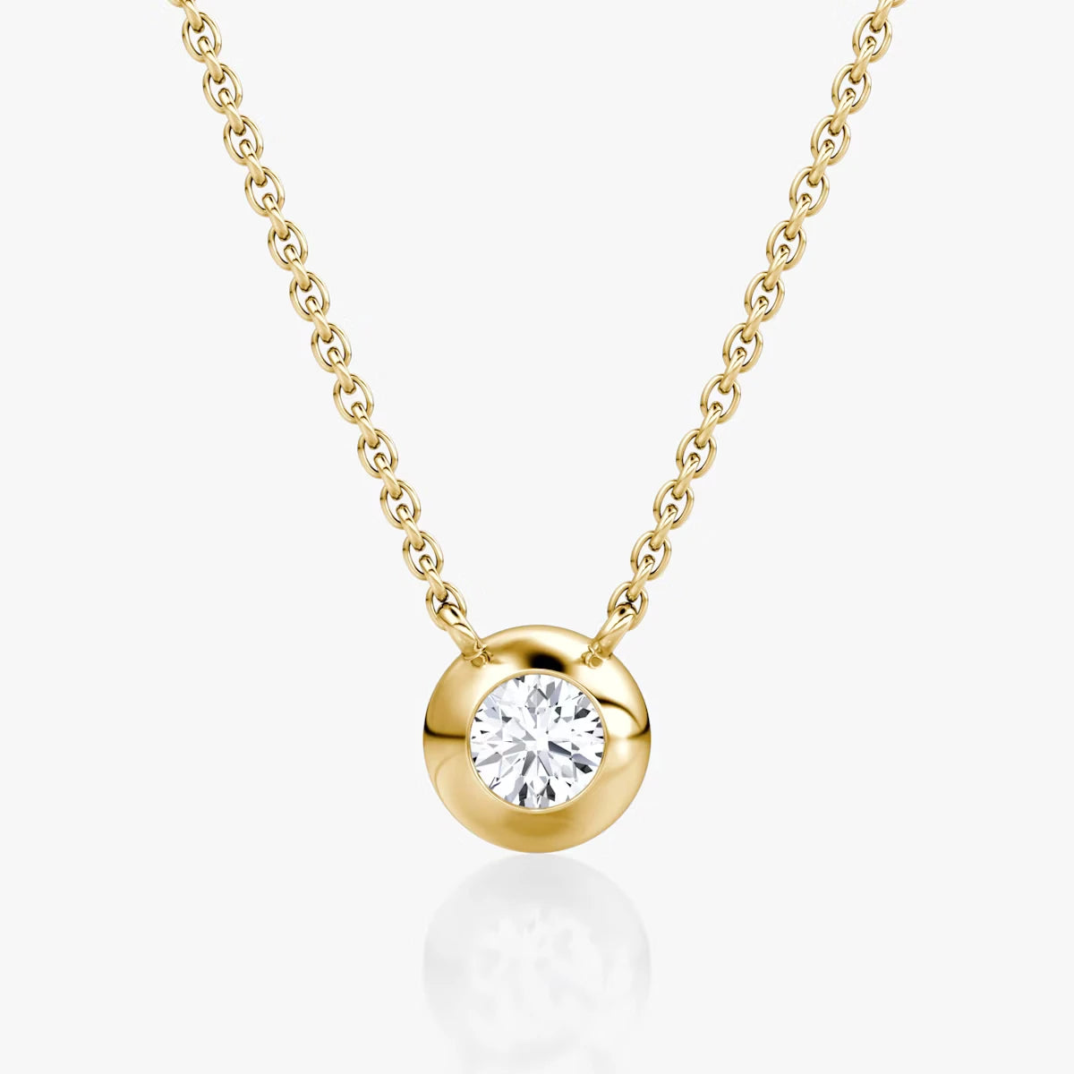 Dome Solitaire Necklace