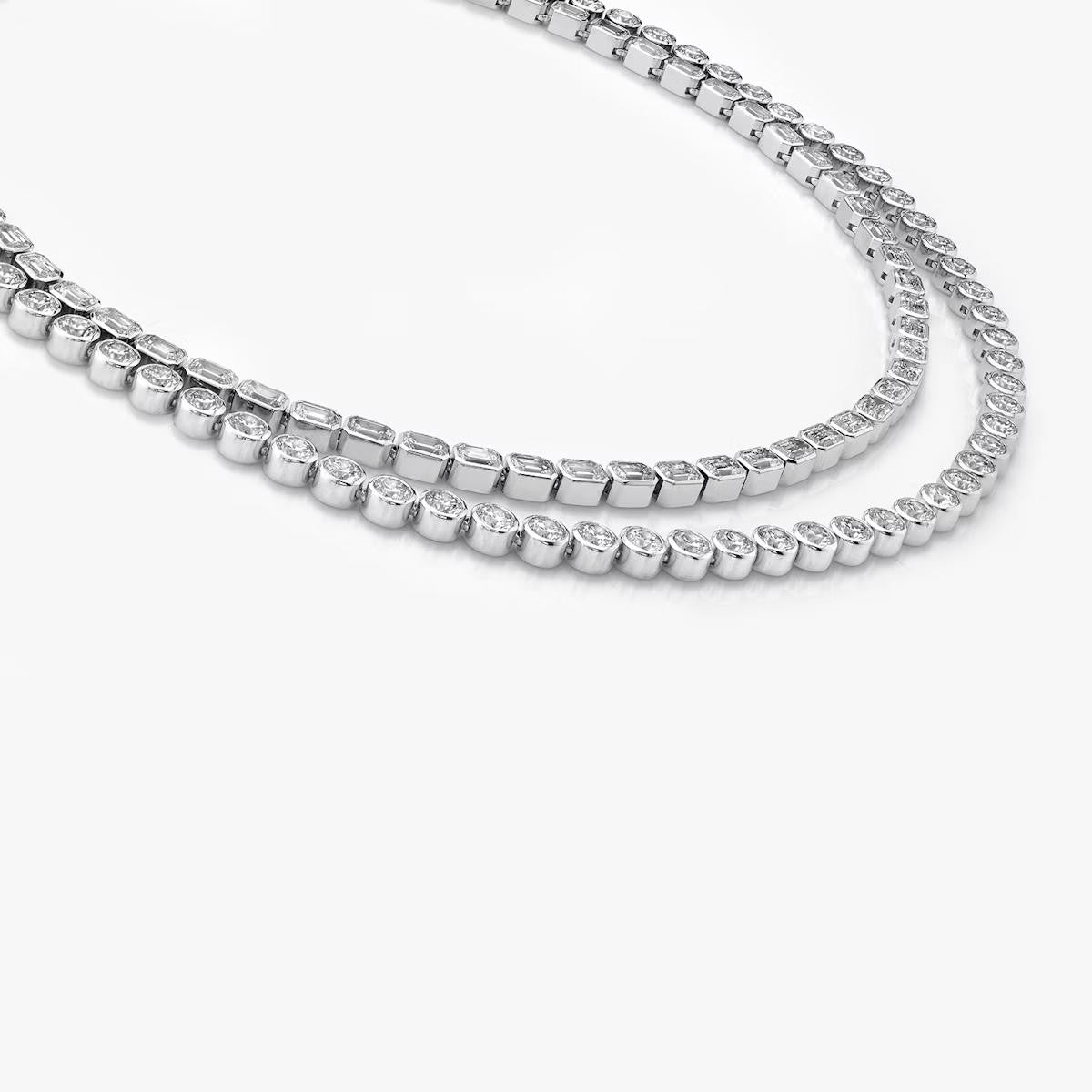 Celestial Double Strand Tennis Necklace