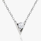 Emari V Solitaire Necklace