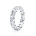 White Gold Cushion Moissanite Statement Eternity