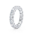 White Gold Cushion Moissanite Statement Eternity