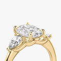 The Three Stone Oval Yellow Gold Engagement Ring