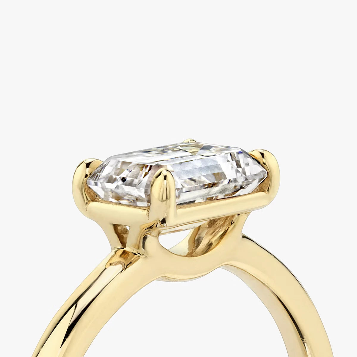 The Signature Emerald Yellow Gold Engagement Ring