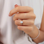 Elysian Oval Lab Diamond Solitaire in Platinum