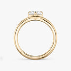 The Signature V Pear Yellow Gold Engagement Ring