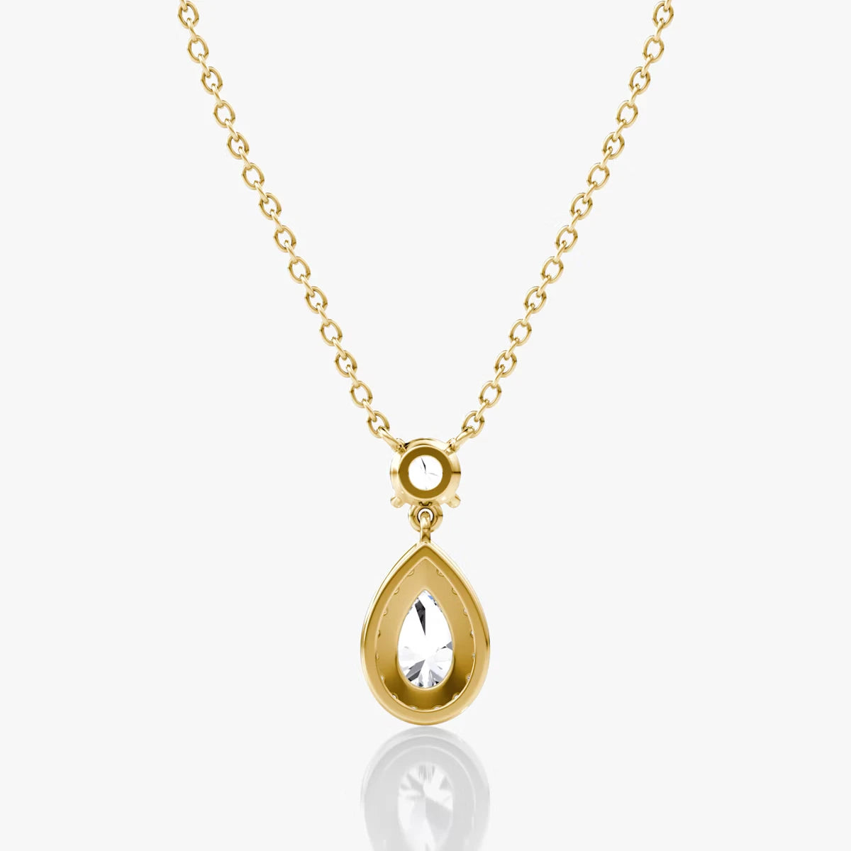 Signature Pear Drop Halo Necklace