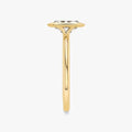 The Signature Bezel Emerald Yellow Gold Engagement Ring