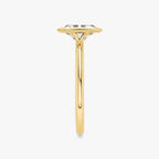 The Signature Bezel Emerald Yellow Gold Engagement Ring