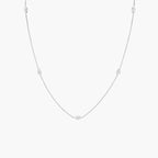 Knife-Edge Bezel Station Necklace