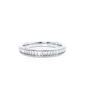 Lab-Created Diamond Channel Eternity Ring – 18k White Gold Statement