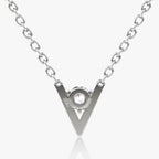 Emari V Solitaire Necklace