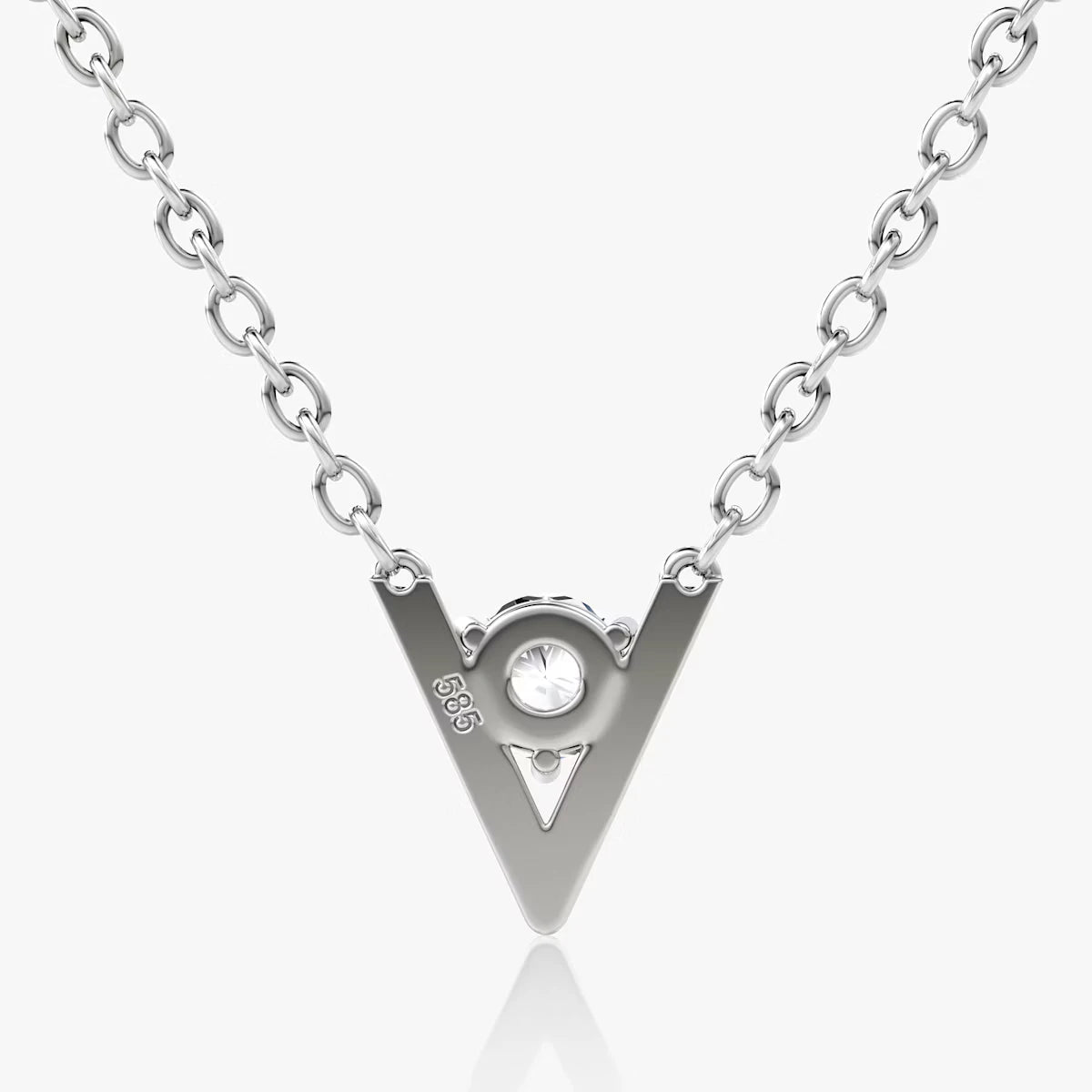 Emari V Solitaire Necklace
