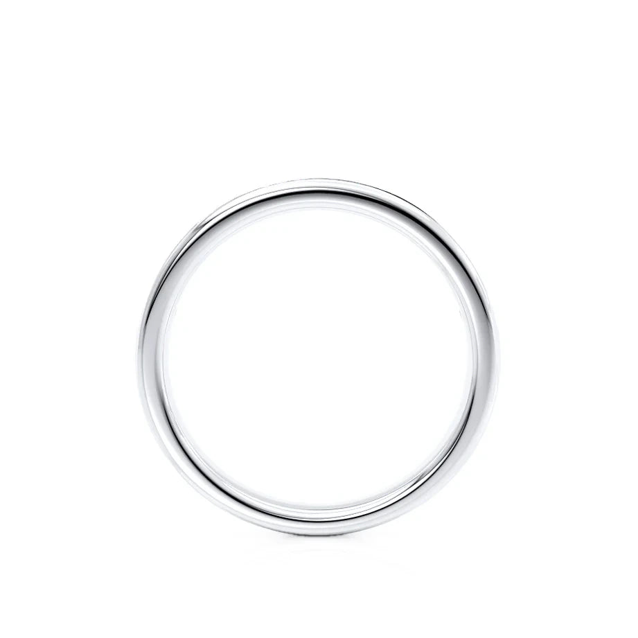 Lab-Created Diamond Channel Eternity Ring – 18k White Gold Statement