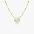 Knife-Edge Semi-Bezel Necklace