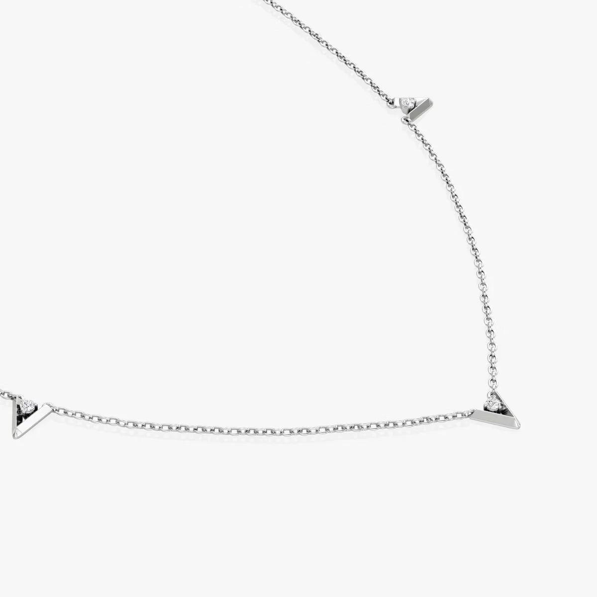 Emari V Petite Station Necklace