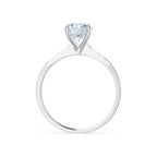 Tulip Solitaire Engagement Ring 14K White Gold
