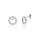 Lumière Circle Lab Diamond Earrings in 18k White Gold