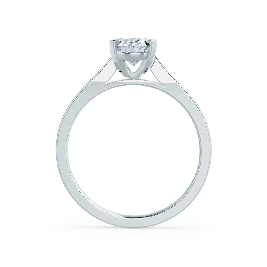 Elysian Oval Lab Diamond Solitaire in Platinum