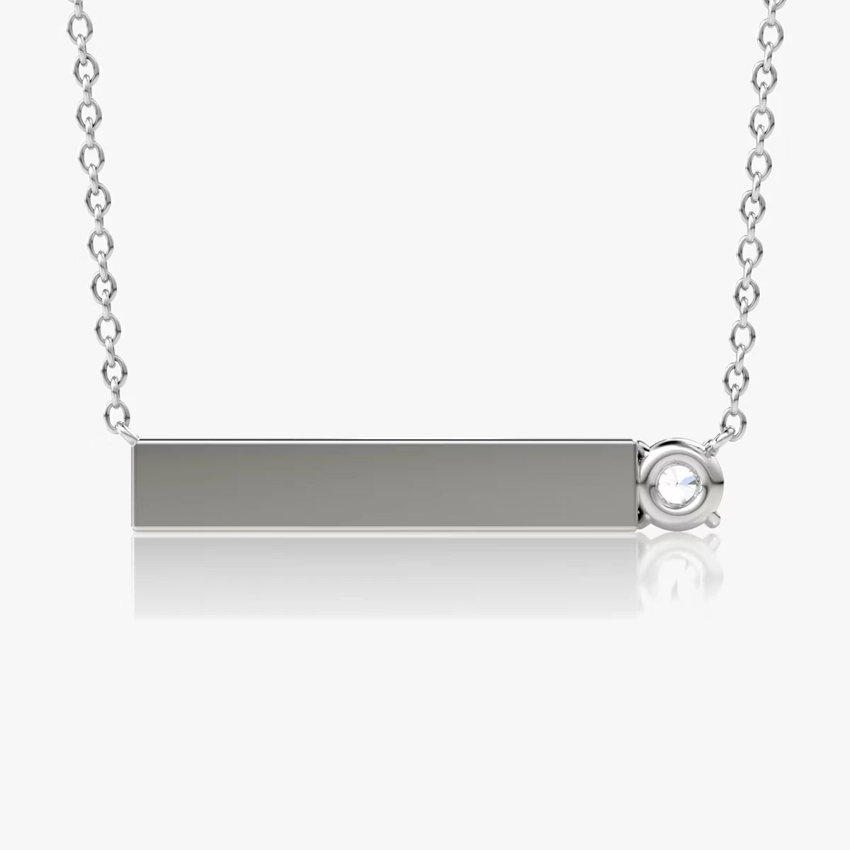 Solitaire Bar Necklace