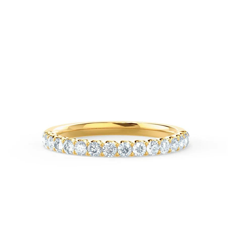 Round 18k Yellow Gold Pavé Eternity Band