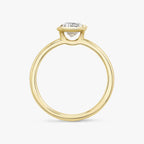 The Signature Bezel Emerald Yellow Gold Engagement Ring