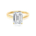Emerald Elegance Lab Diamond Solitaire – 18k Yellow Gold