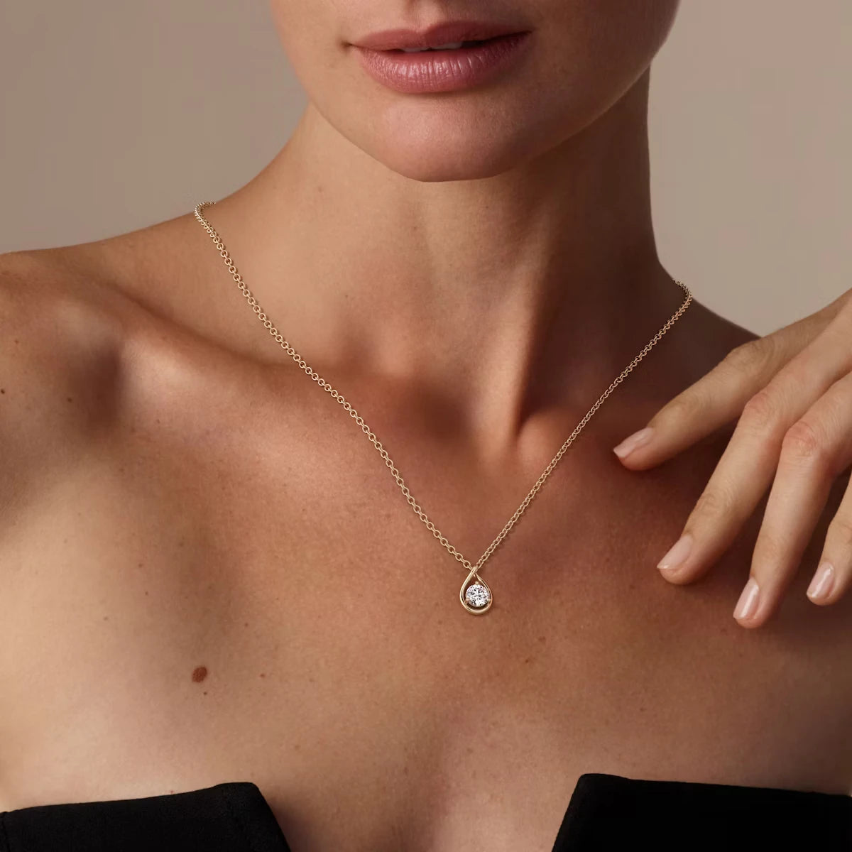 Pear Silhouette Necklace