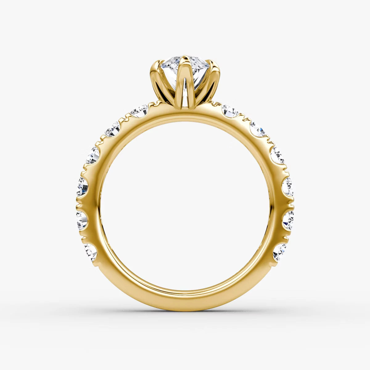 The Amour Eternity Marquise Yellow Gold Engagement Ring
