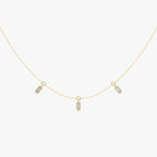 Floating Baguette Station Necklace