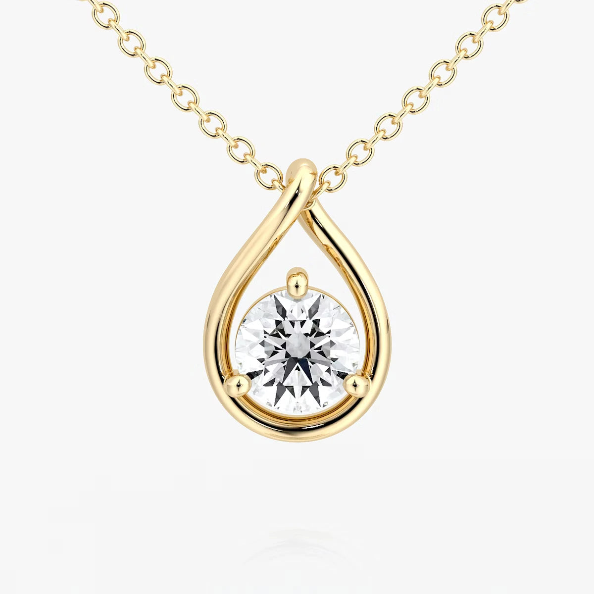 Pear Silhouette Necklace
