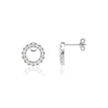 Lumière Circle Lab Diamond Earrings in 18k White Gold