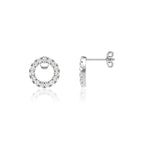 Lumière Circle Lab Diamond Earrings in 18k White Gold