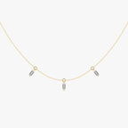 Floating Baguette Station Necklace