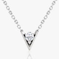 Emari V Solitaire Necklace