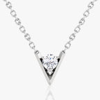 Emari V Solitaire Necklace
