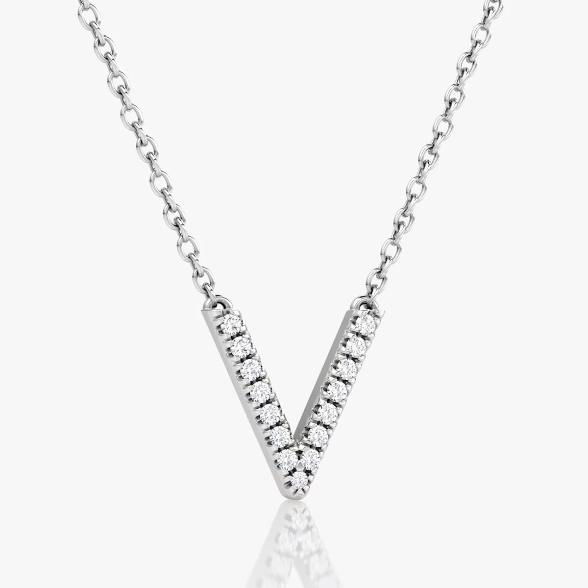 Emari V Pavé Necklace
