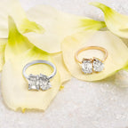 The Toi et Moi Emerald and Pear Yellow Gold Engagement Ring
